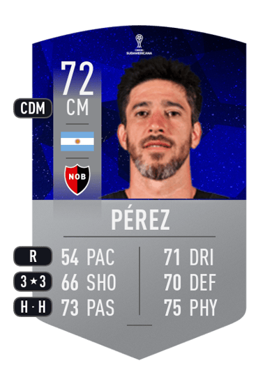 Pablo Pérez CONMEBOL SUDAMERICANA 72 OVR