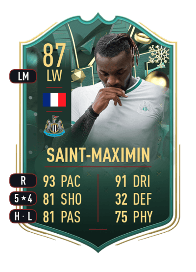 Allan Saint-Maximin WINTER WILDCARDS 87 OVR