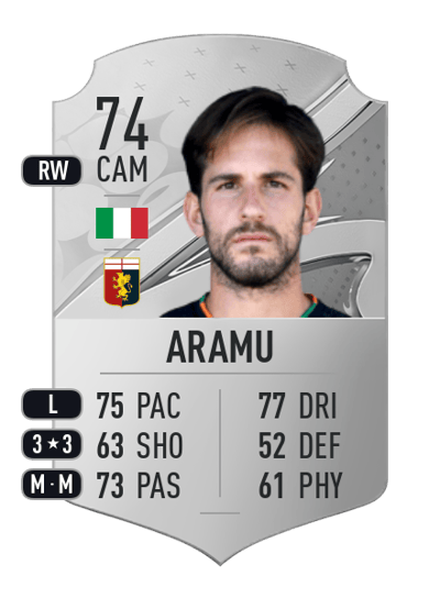Mattia Aramu Rare 74 OVR