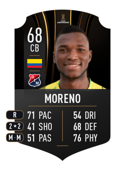 Víctor Moreno CONMEBOL LIBERTADORES 68 OVR