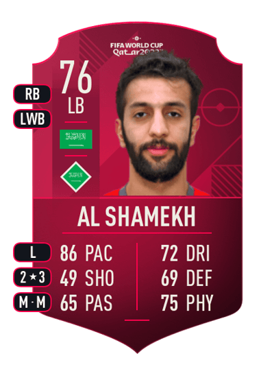 Abdullah Al Shamekh World Cup Player 76 OVR