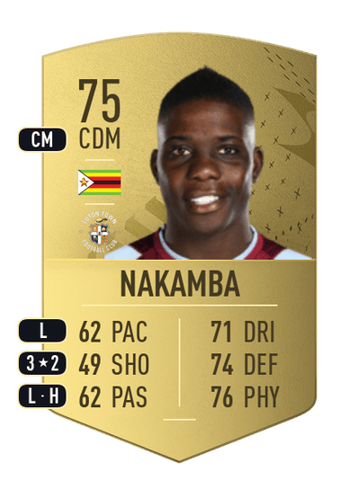 Marvelous Nakamba Common 75 OVR