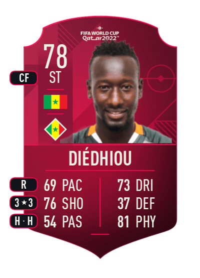 Famara Diédhiou World Cup Player 78 OVR