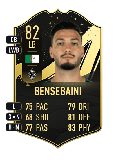 Ramy Bensebaini Team of the Week 82 OVR