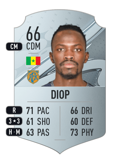 Amidou Diop Rare 66 OVR