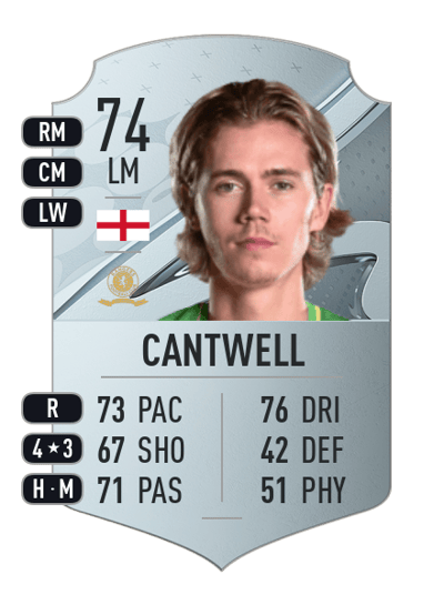 Todd Cantwell Rare 74 OVR