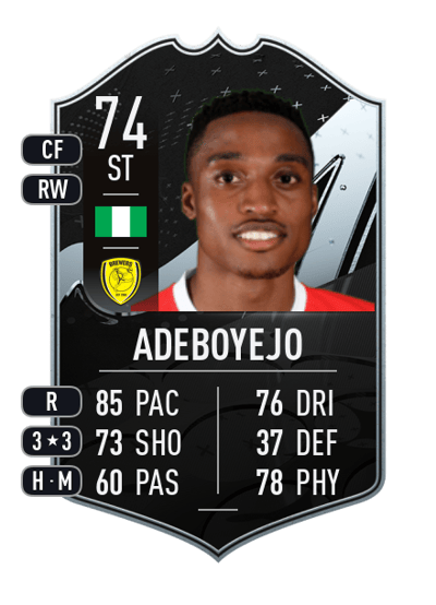 Victor Adeboyejo Team of the Week 74 OVR