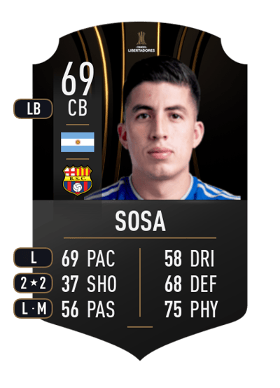 Luca Sosa CONMEBOL LIBERTADORES 69 OVR