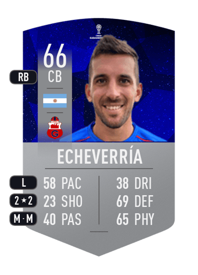 Santiago Echeverría CONMEBOL SUDAMERICANA 66 OVR