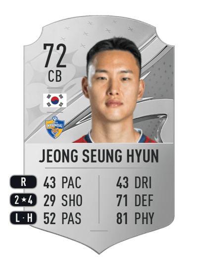 Jeong Seung Hyun Rare 72 OVR