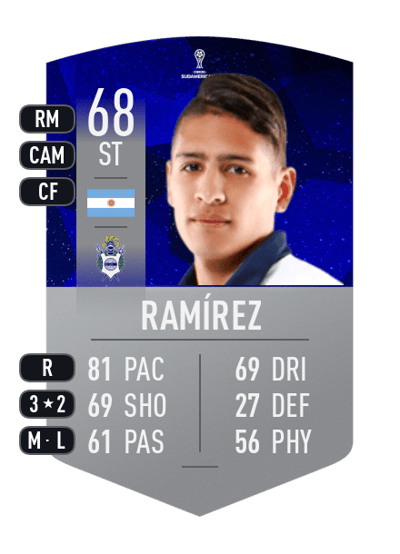 Eric Ramírez CONMEBOL SUDAMERICANA 68 OVR