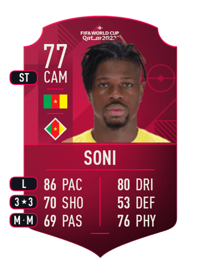 Kévin Soni World Cup Player 77 OVR