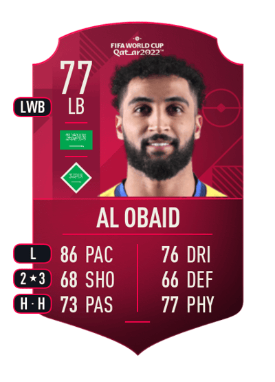 Abdulrahman Al Obaid World Cup Player 77 OVR