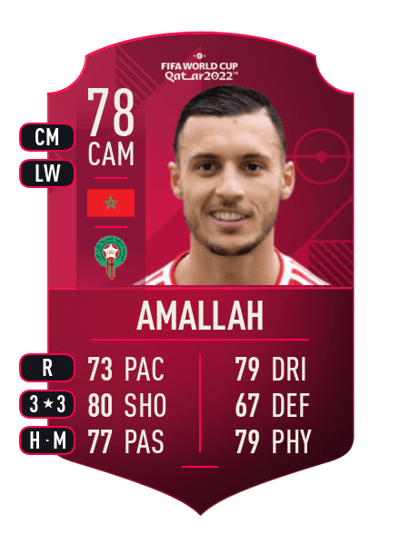 Selim Amallah World Cup Player 78 OVR