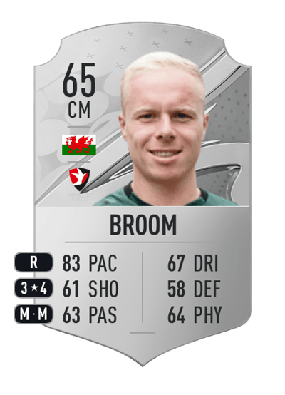 Ryan Broom Rare 65 OVR