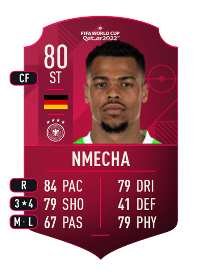 Lukas Nmecha World Cup Player 80 OVR