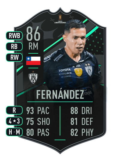 Matías Fernández CONMEBOL LIBERTADORES SQUAD FOUNDATIONS 86 OVR