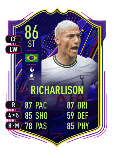 Richarlison Ones to Watch 86 OVR