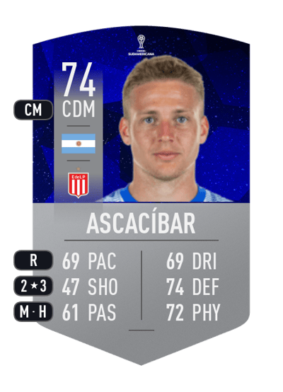 Santiago Ascacíbar CONMEBOL SUDAMERICANA 74 OVR