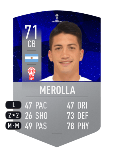 Lucas Merolla CONMEBOL SUDAMERICANA 71 OVR