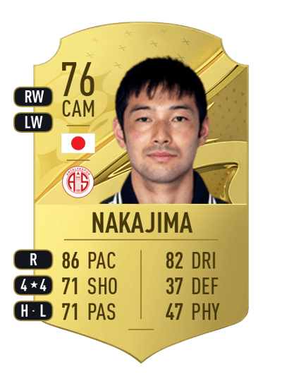 Shoya Nakajima Rare 76 OVR