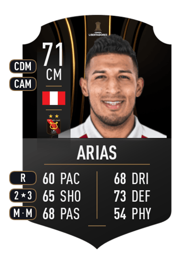 Alexis Arias CONMEBOL LIBERTADORES 71 OVR