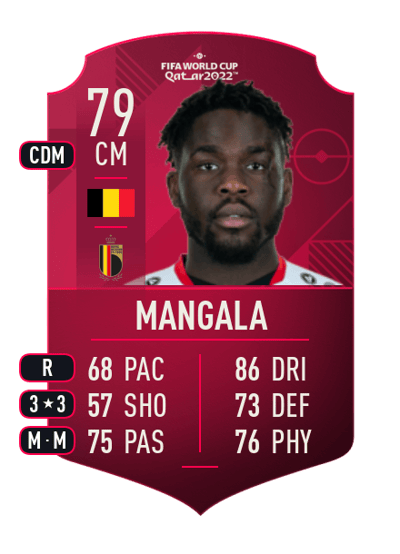 Orel Mangala World Cup Player 79 OVR