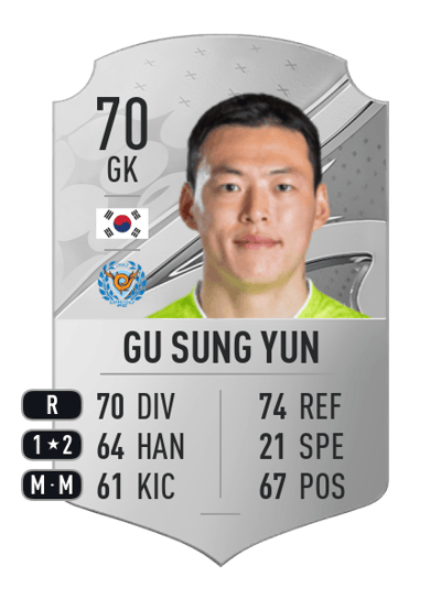 Gu Sung Yun Rare 70 OVR