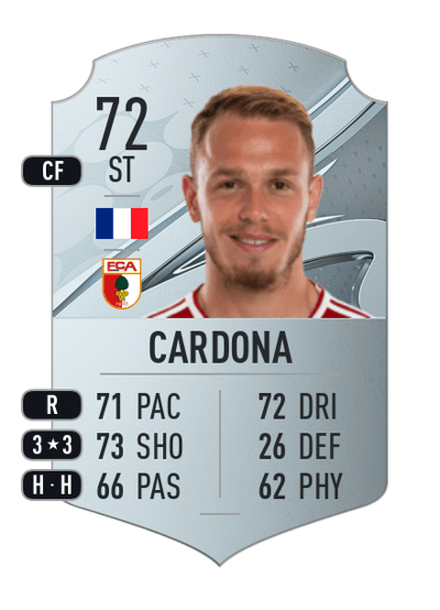 Irvin Cardona Rare 72 OVR