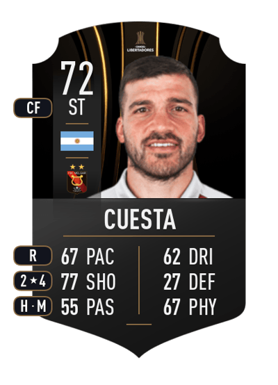 Bernardo Cuesta CONMEBOL LIBERTADORES 72 OVR