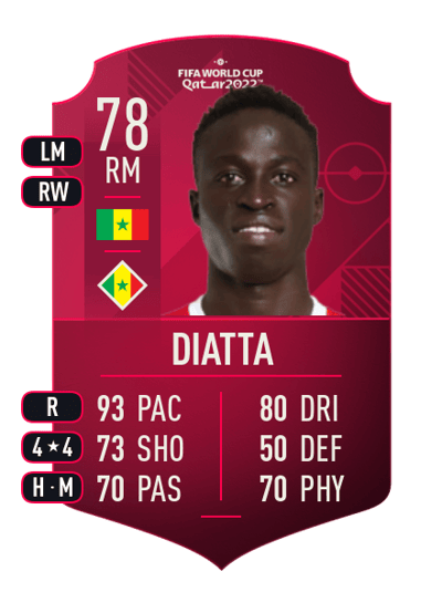 Krépin Diatta World Cup Player 78 OVR
