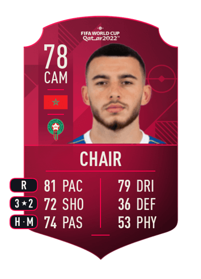 Ilias Chair World Cup Player 78 OVR