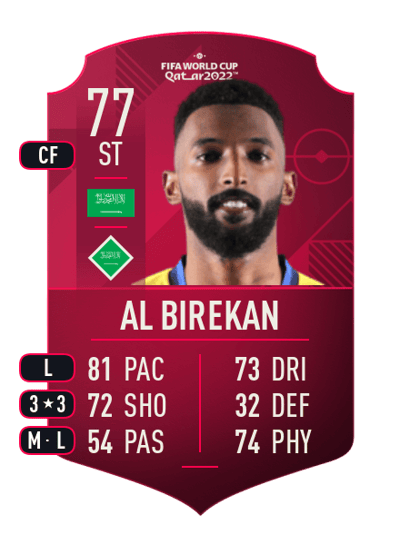 Firas Al Birekan World Cup Player 77 OVR