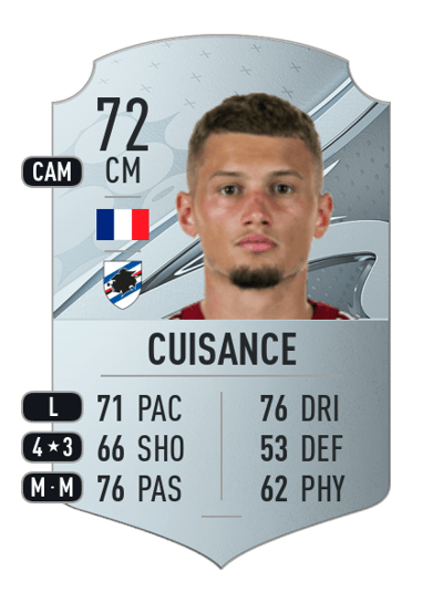 Michaël Cuisance Rare 72 OVR