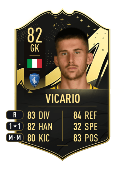 Guglielmo Vicario Team of the Week 82 OVR