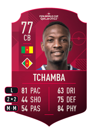 Duplexe Tchamba World Cup Player 77 OVR