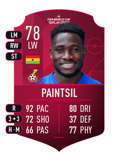 Joseph Paintsil World Cup Player 78 OVR