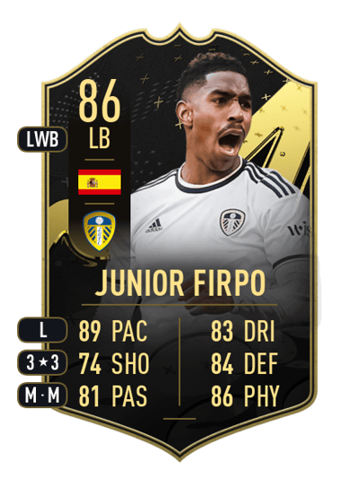 Junior Firpo Team of the Week 86 OVR