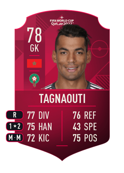 Ahmed Reda Tagnaouti World Cup Player 78 OVR