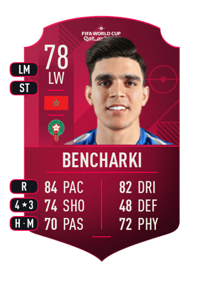 Achraf Bencharki World Cup Player 78 OVR