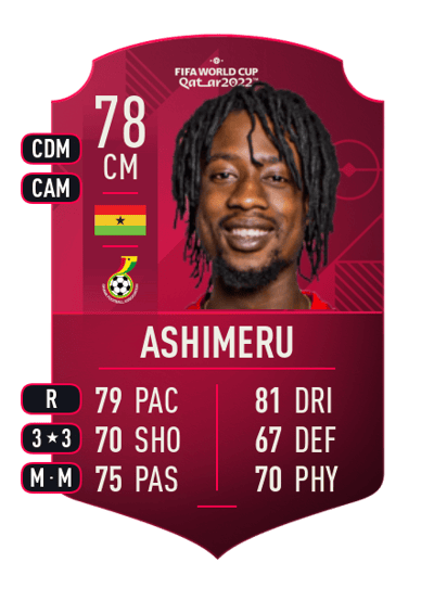 Majeed Ashimeru World Cup Player 78 OVR