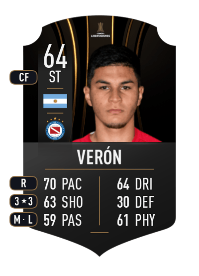 Gastón Verón CONMEBOL LIBERTADORES 64 OVR