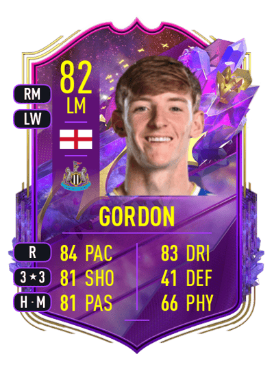 Anthony Gordon FUT Future Stars 82 OVR