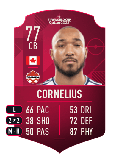 Derek Cornelius World Cup Player 77 OVR