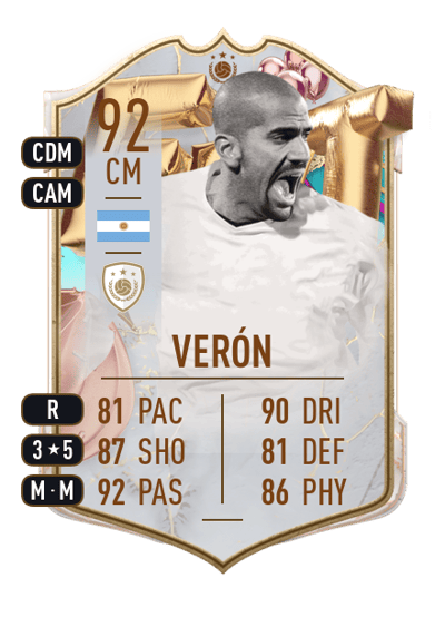 Juan Sebastián Verón FUT BIRTHDAY ICON 92 OVR