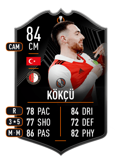 Orkun Kökçü UEFA Europa League MOTM 84 OVR