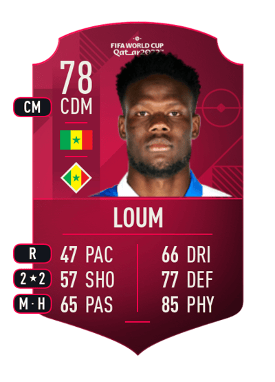 Mamadou Loum World Cup Player 78 OVR
