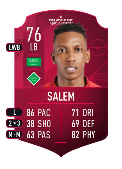 Hussain Salem World Cup Player 76 OVR