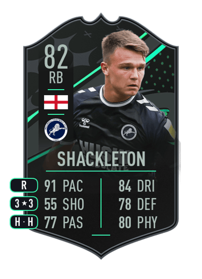 Jamie Shackleton SQUAD FOUNDATIONS 82 OVR