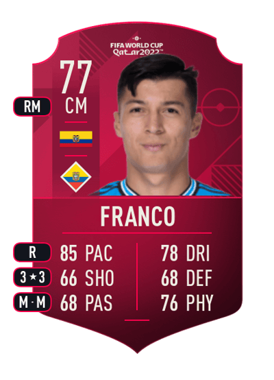 Alan Franco World Cup Player 77 OVR